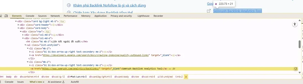Kiểm tra phần tử HTML