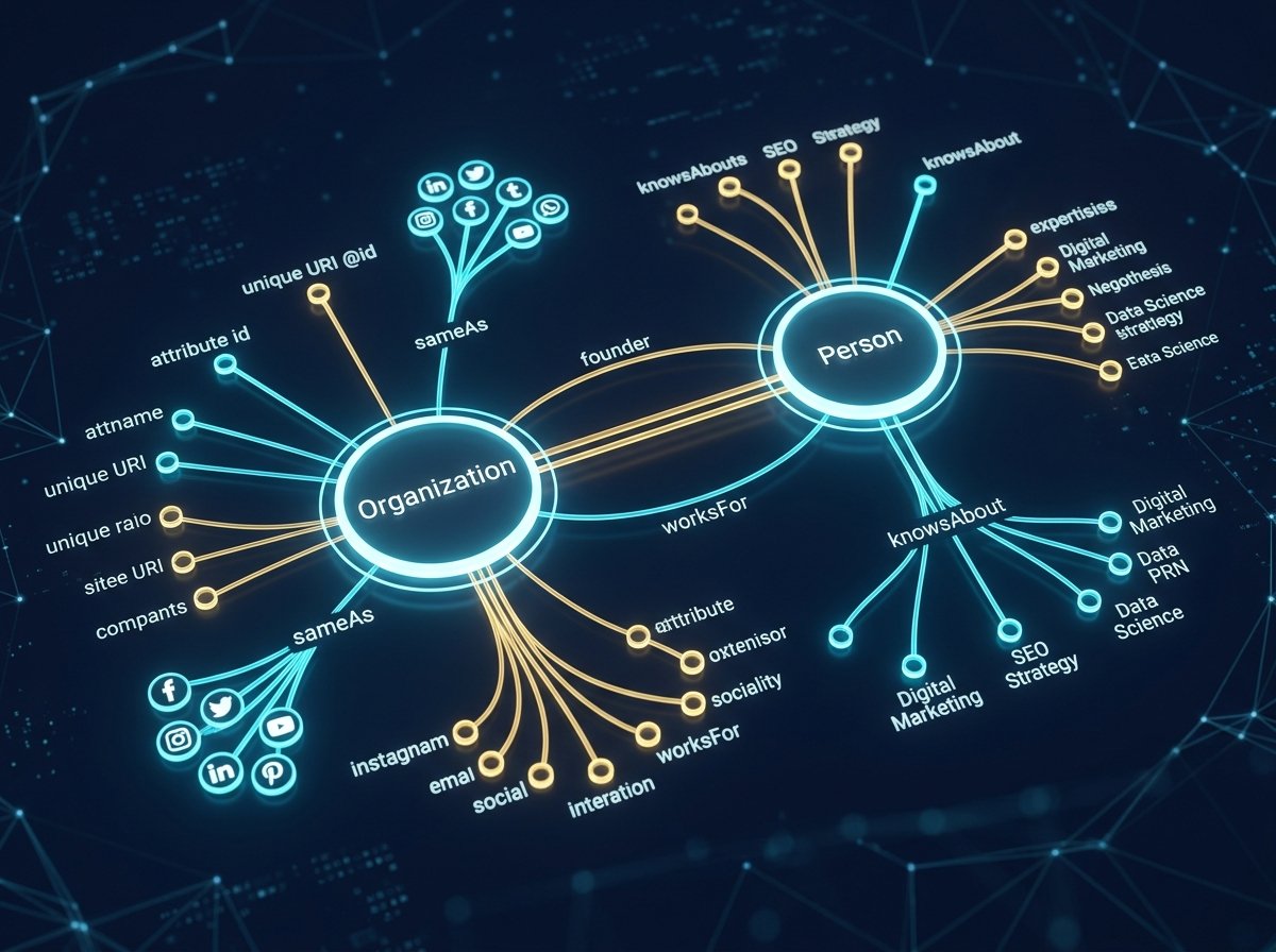Cấu trúc dữ liệu có cấu trúc Schema Multi Node Graph kết nối Person và Organization