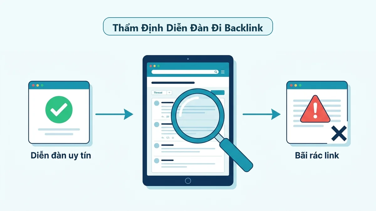 Khung thẩm định danh sách diễn đàn đi backlink uy tín và phân biệt bãi rác link spam 2026