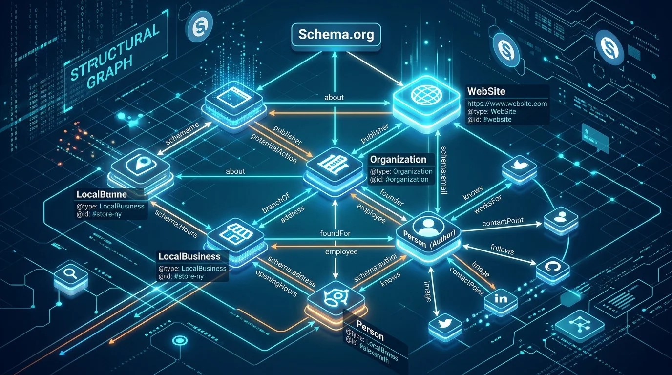 Hướng dẫn khai báo Schema kết nối Social Entity lồng ghép mảng graph chuẩn W3C