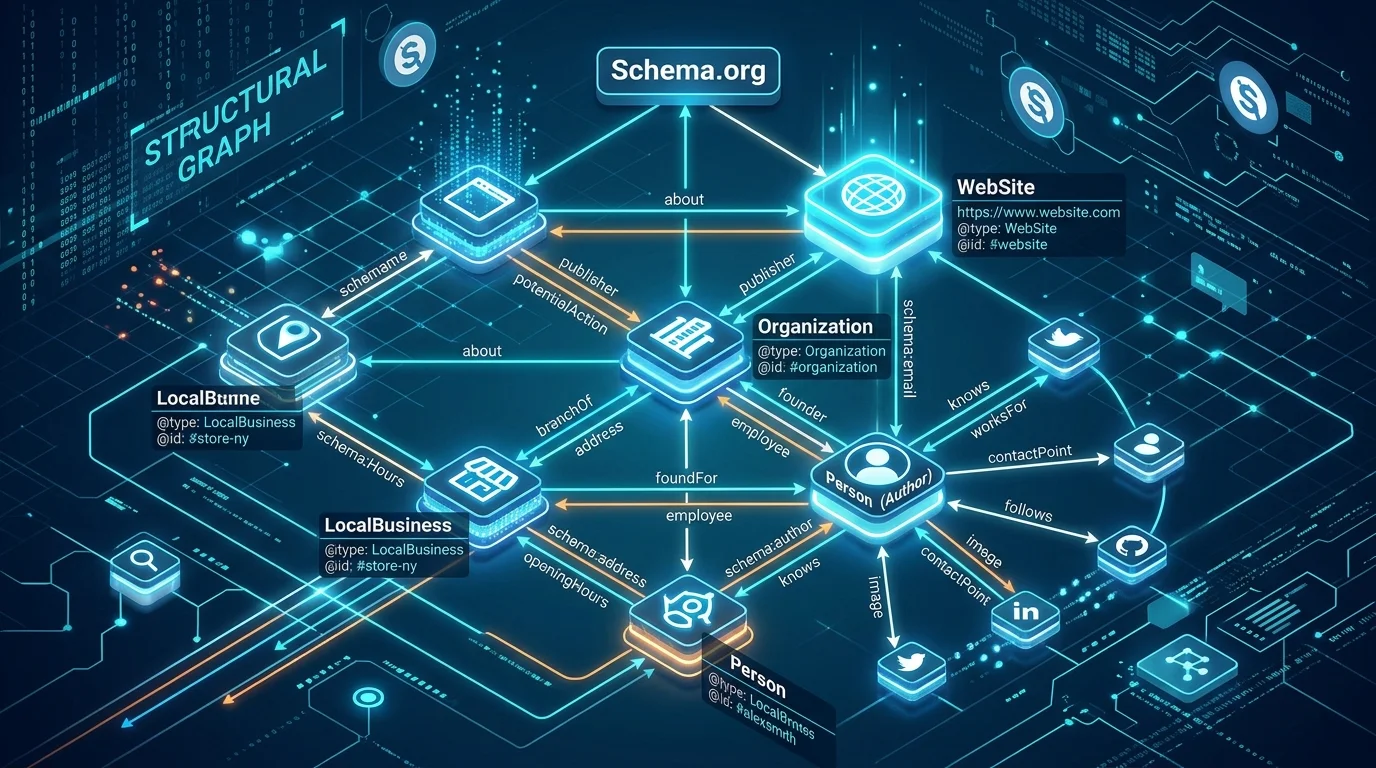 Hướng dẫn khai báo Schema kết nối Social Entity lồng ghép mảng graph chuẩn W3C