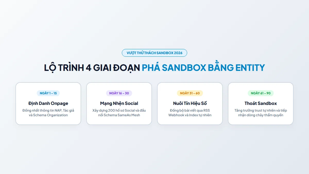 Lộ Trình Triển Khai Entity Cho Website Mới Vượt Sandbox Google