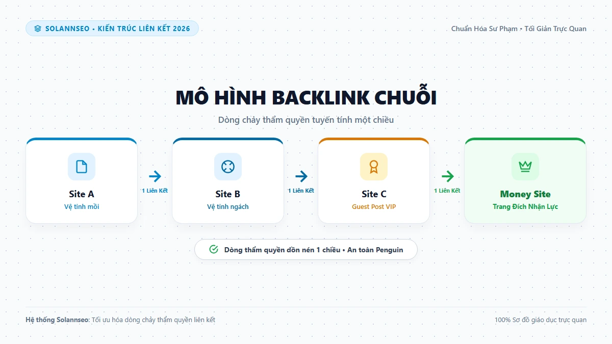 Bản đồ mô hình backlink chuỗi cấu trúc tuyến tính và giải pháp chống đứt gãy mắt xích