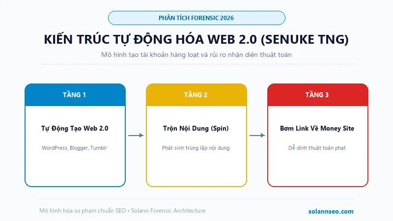 Mô hình kiến trúc tự động hóa Web 2.0 bằng SEnuke TNG và cảnh báo rủi ro