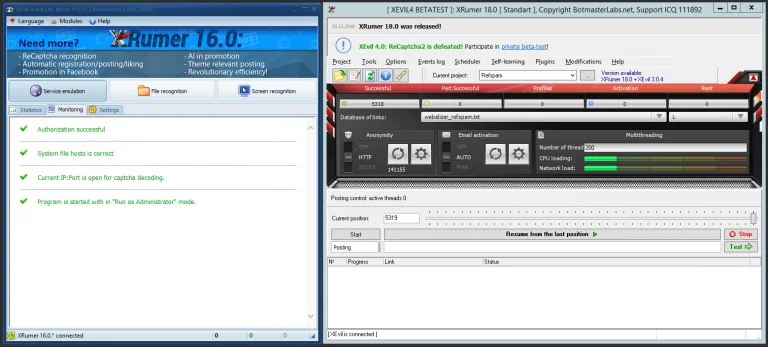 Xrumer Interface
