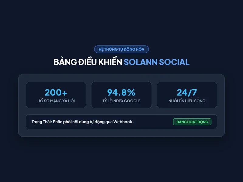 Giao diện phần mềm Tool Solann Social quản lý lịch đăng và giám sát sức khỏe 200 mạng xã hội