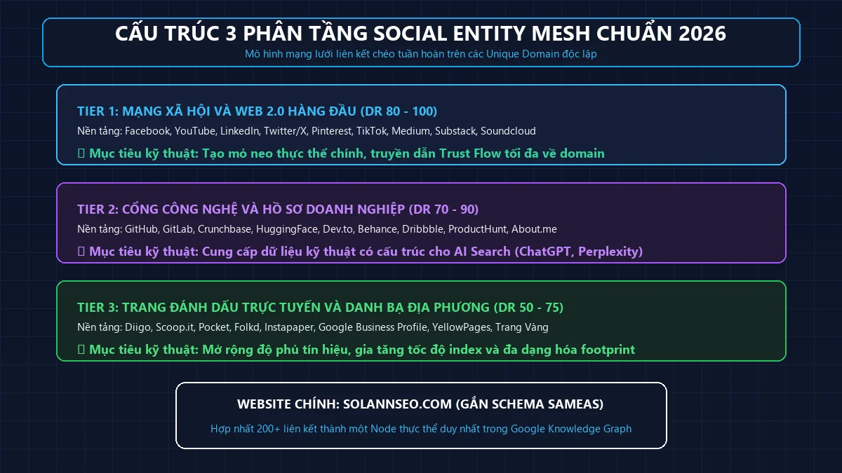 Cấu trúc 3 phân tầng mạng lưới Multi-Tier Social Entity Mesh liên kết về website chính