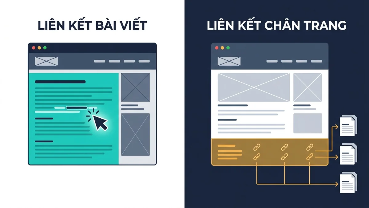 Bản chất Textlink trong cấu trúc website gồm Contextual In-content Link và Sitewide Hyperlink