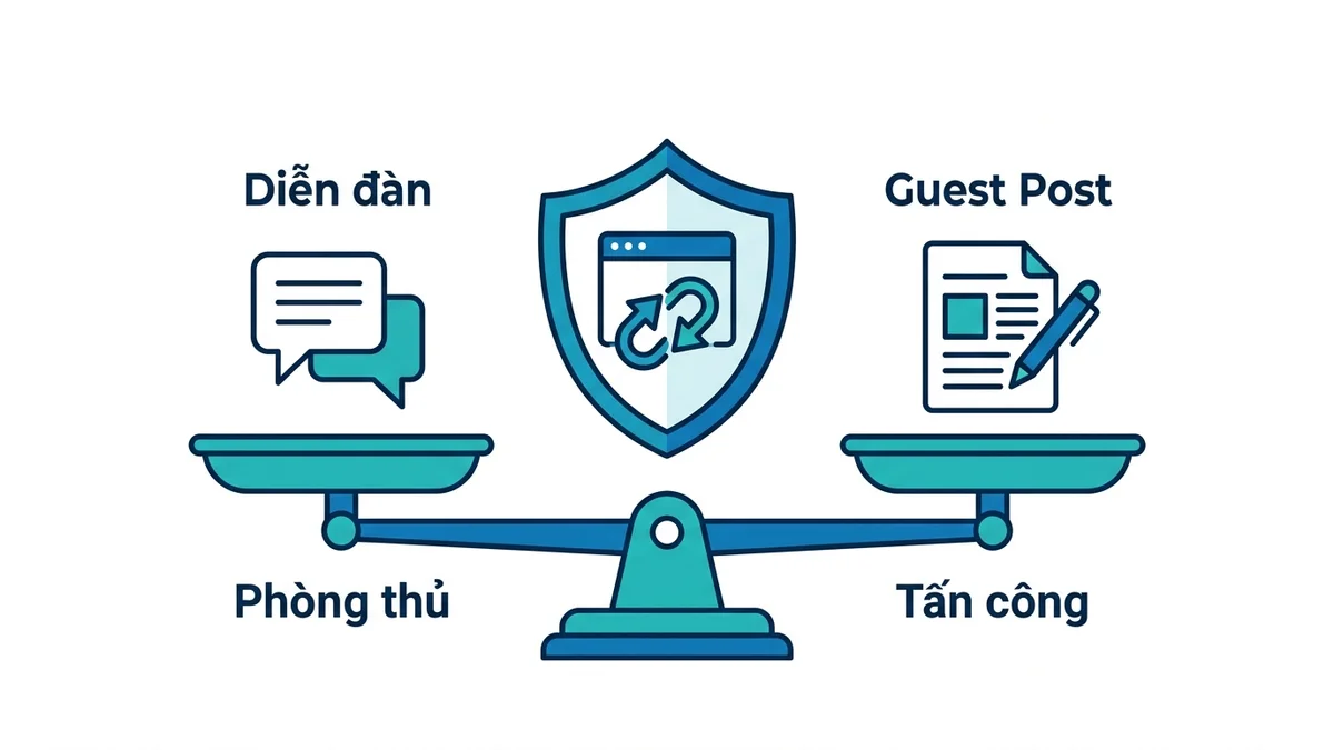 Bảng so sánh đối đầu toàn diện giữa Backlink Forum và Guest Post trong SEO 2026