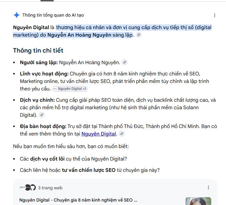 Google AI Overview xác thực thực thể Nguyên Digital https://solannseo.com/images/services/feedback/ai-overview-nguyen-digital.jpg